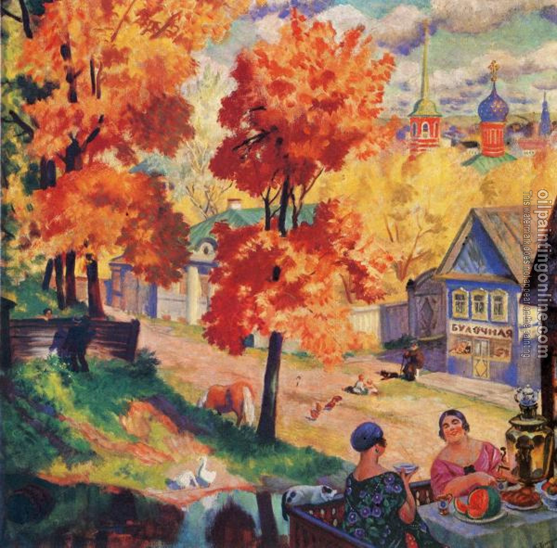 Kustodiev, Boris - Autumn
